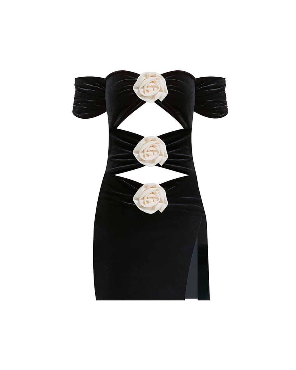 Nur Karaata Black Chanoud Mini Dress