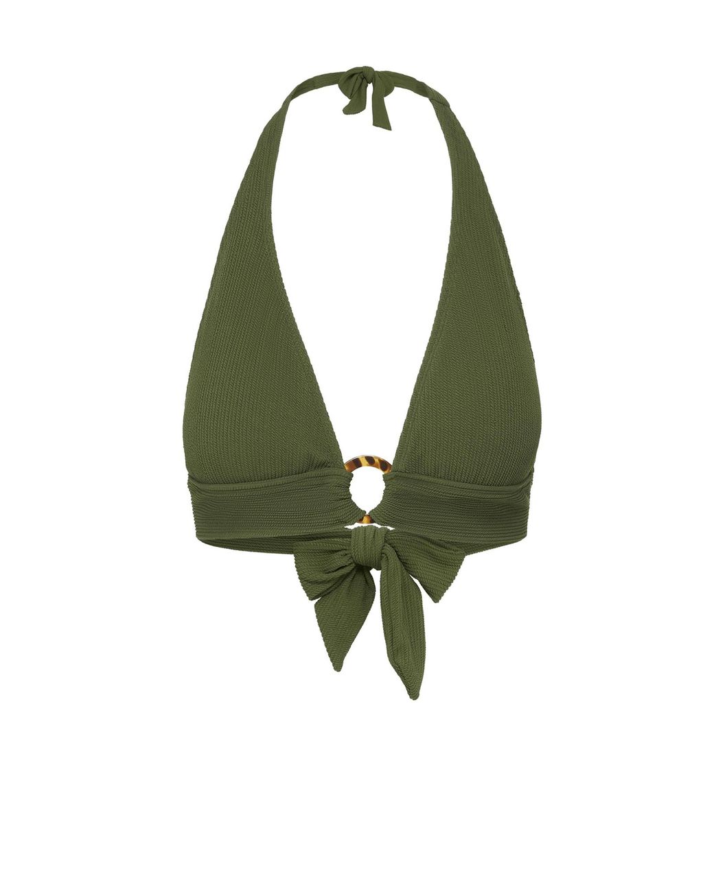 Change of Scenery Green Erin Ring Halter Top
