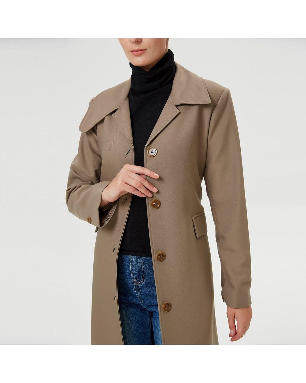 Smart and Joy Natural Minimalist City Coat