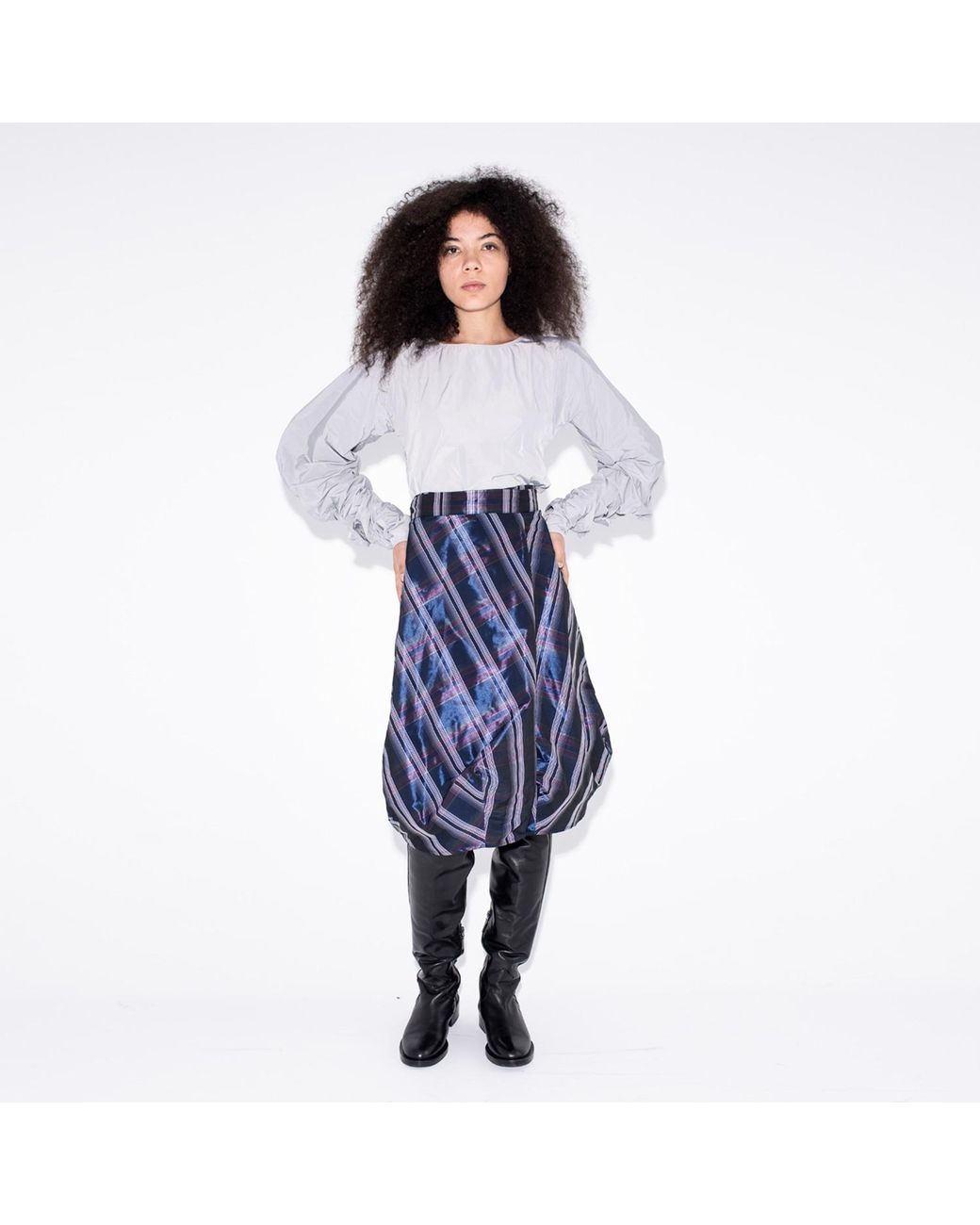 Bianca Popp Blue Wrapped Skirt