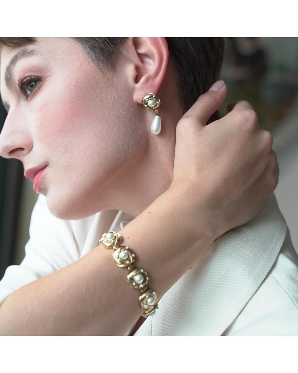 Retro Chic Metallic Canary Bracelet