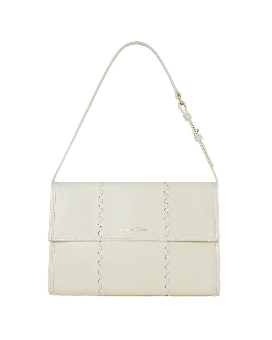 Orange Cube White Mosaic Messenger Bag