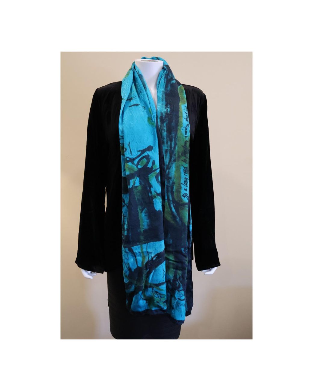 Saniya Khan Blue Long Road To Freedom Scarf