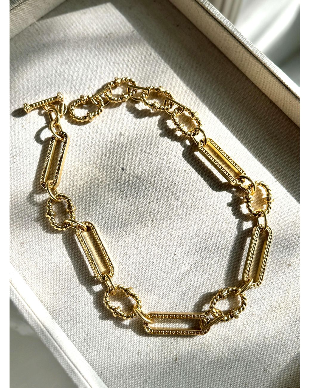 Laura Gray Metallic Milly Toggle Necklace