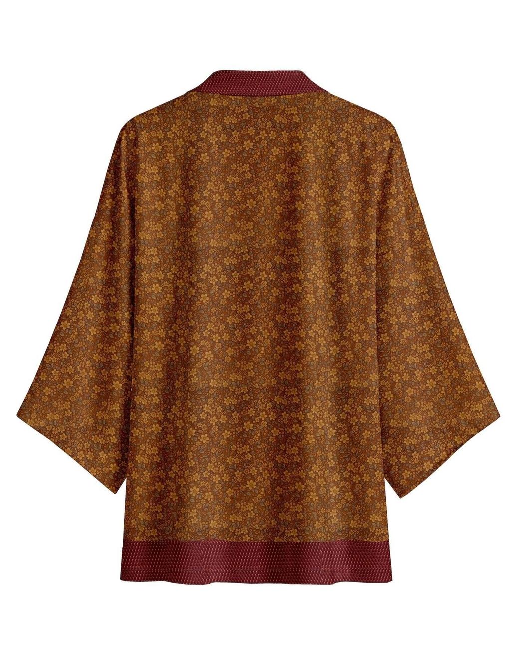 Artemis Muse Brown One Of A Kind Recyled Sari Kimono Unique One Hundred And Fifteen