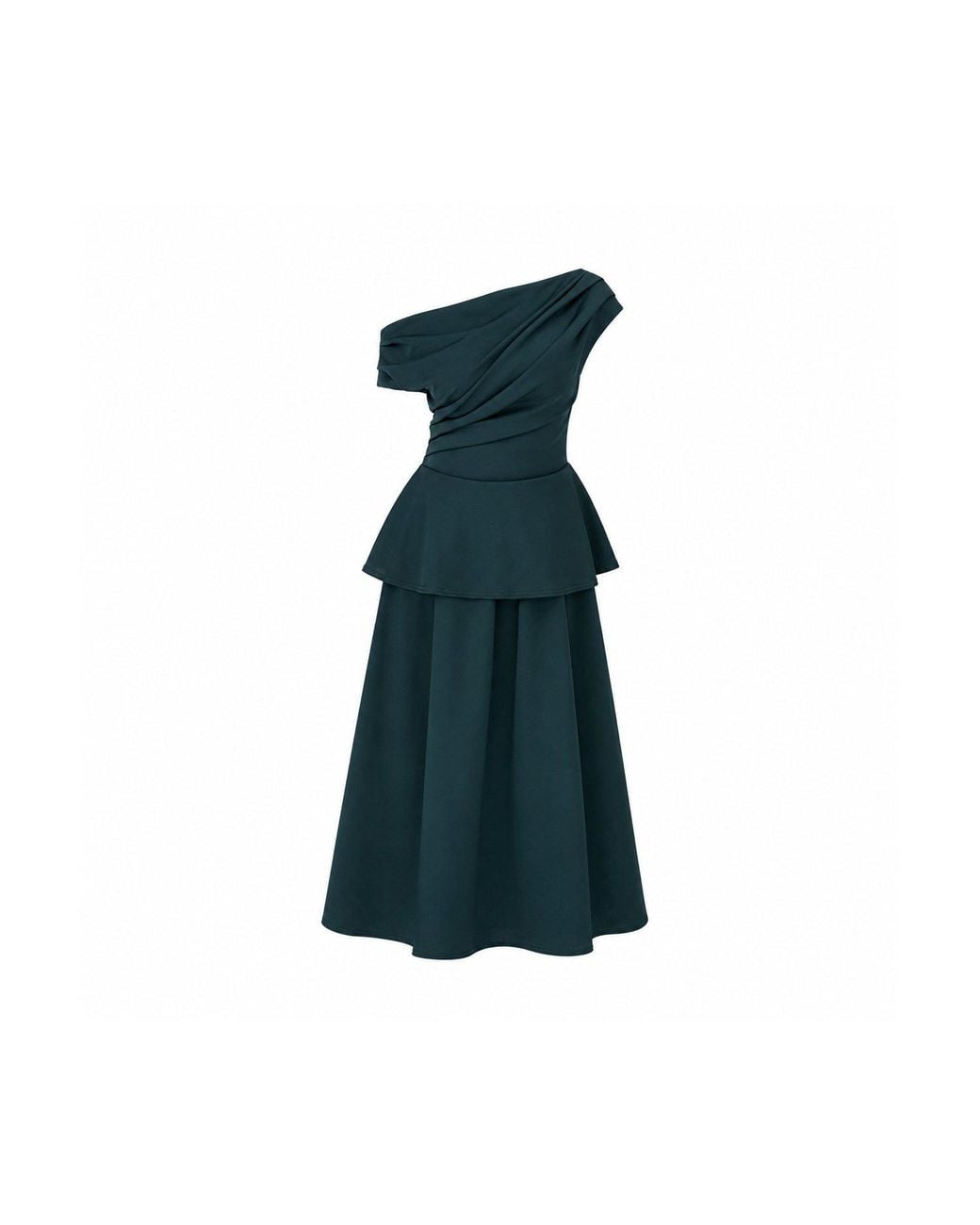 Girl In Mind Blue Connie Peplum Midi Dress
