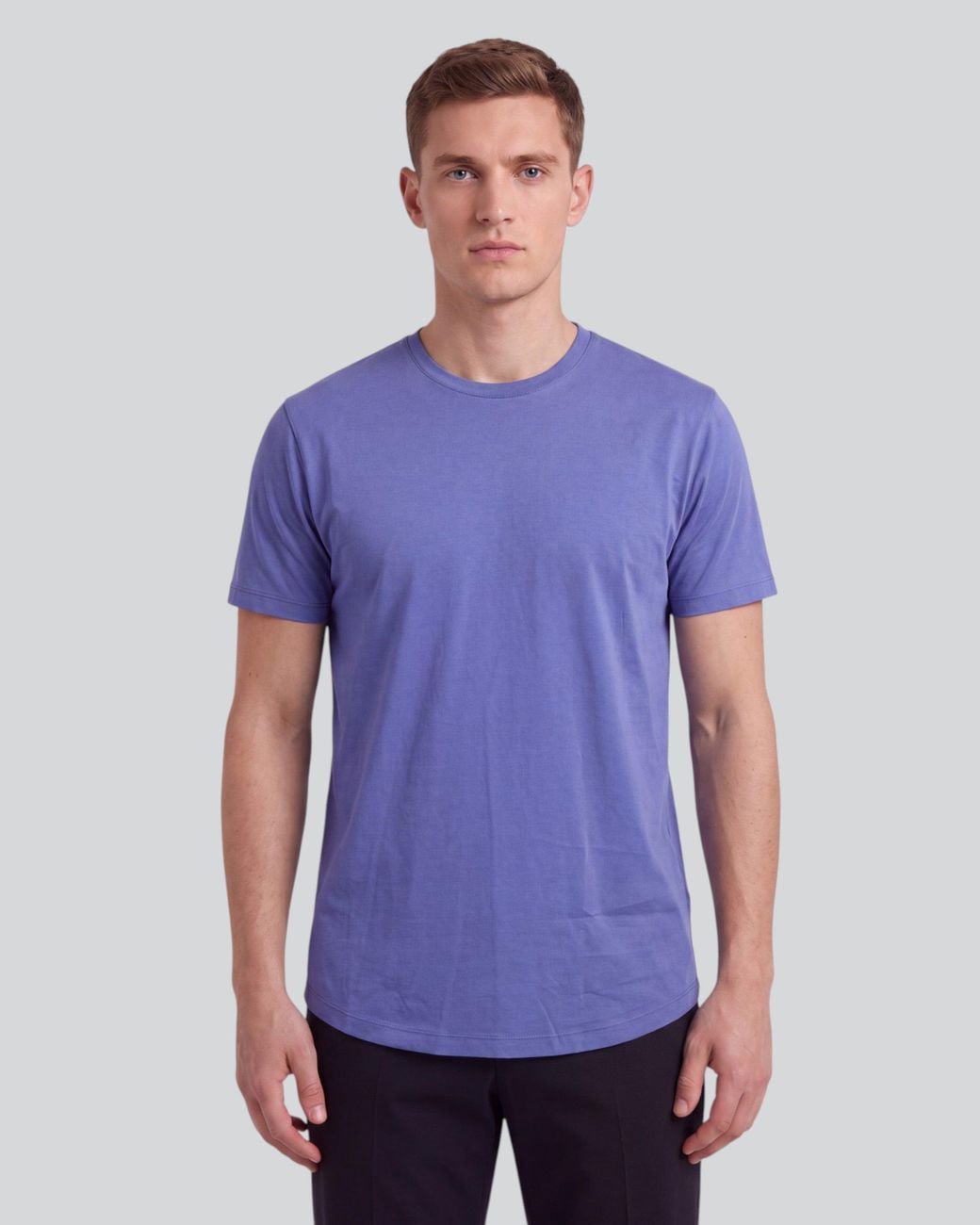 Lords of Harlech Blue Timothy Dawn Stretch Cotton Crew-Neck Tee for men