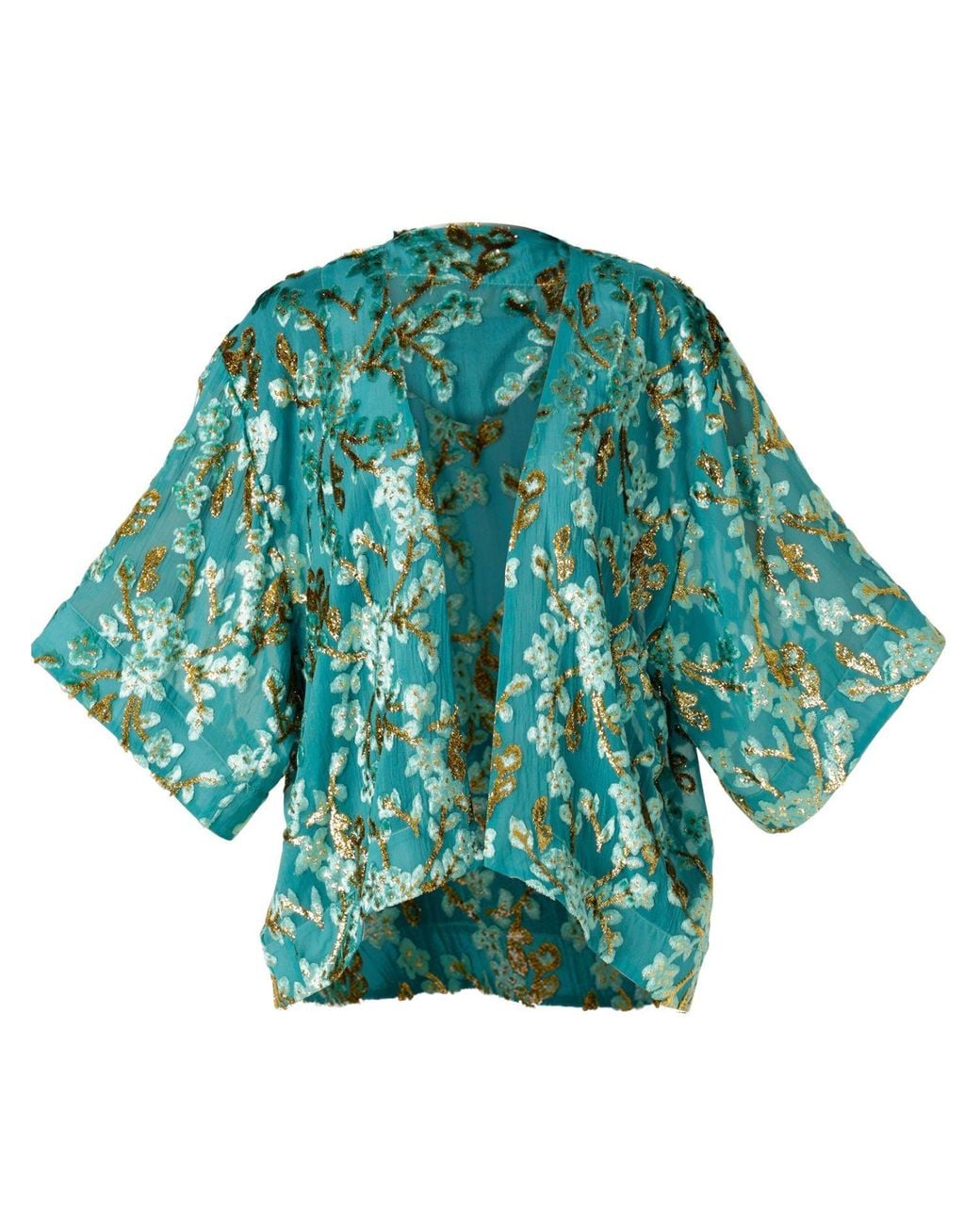 SACHA DRAKE Green Blossom Kimono