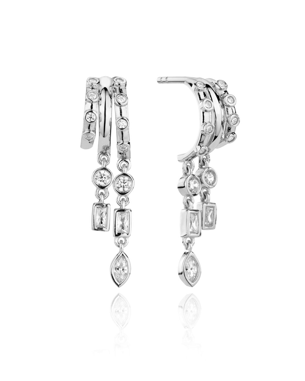 Aaria London White Petra Earrings