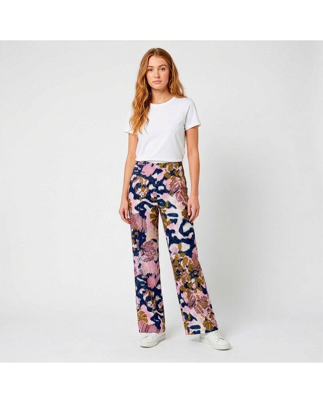 Aloha From Deer Blue Mirage Long Loose Pants