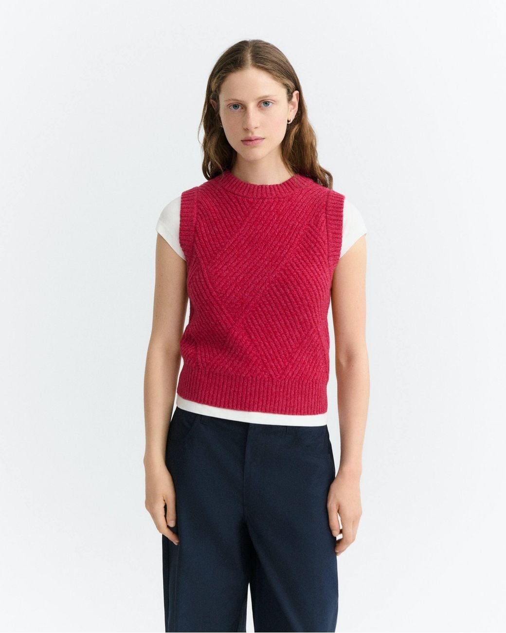 Thinking Mu Pink Wool Kaia Vest