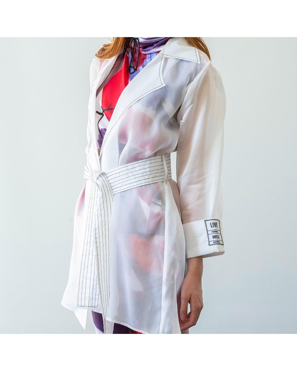 ARSHYS Natural Neutrals Sheer Statement Trench