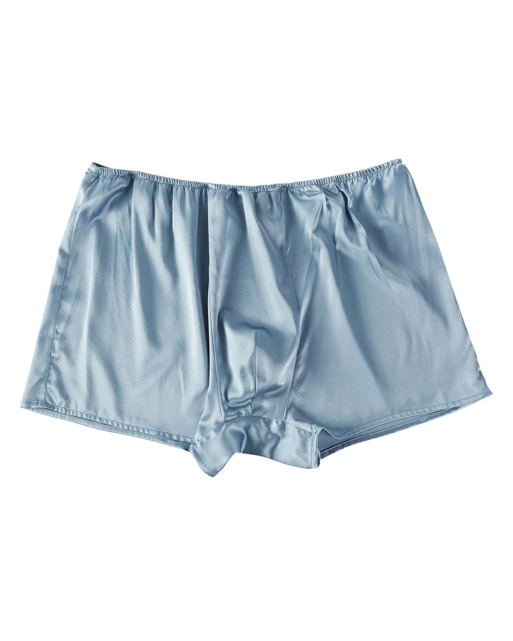 Soft Strokes Silk Blue Steel Pure Mulberry Silk Trunks for men