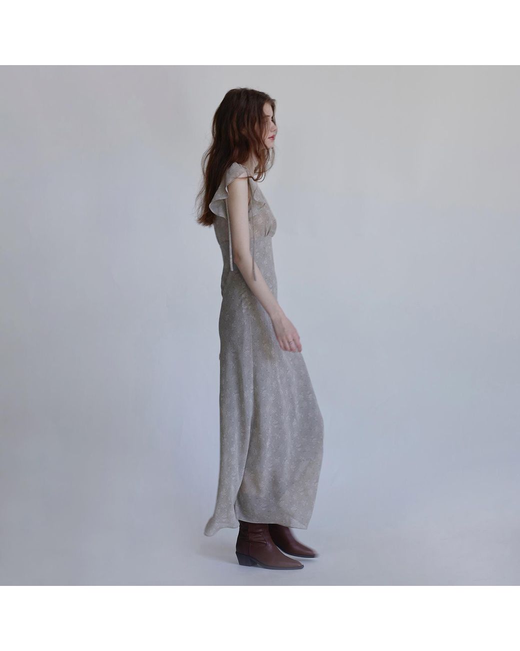 Belsize25 Gray Butterfly Midi Dress