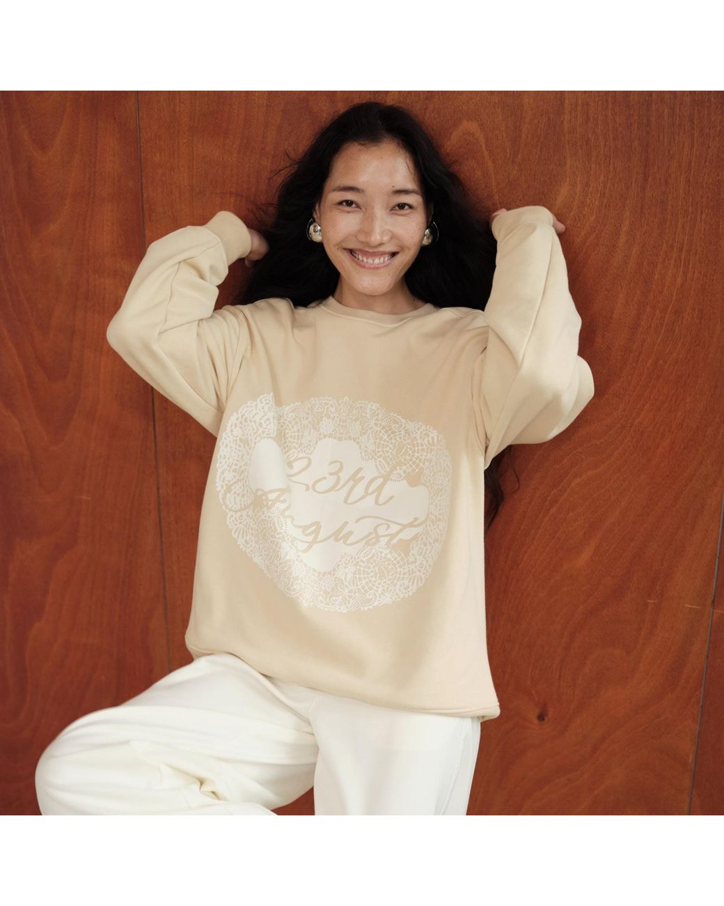 23Rd August . Gray Neutrals Infatuated Sweatshirt