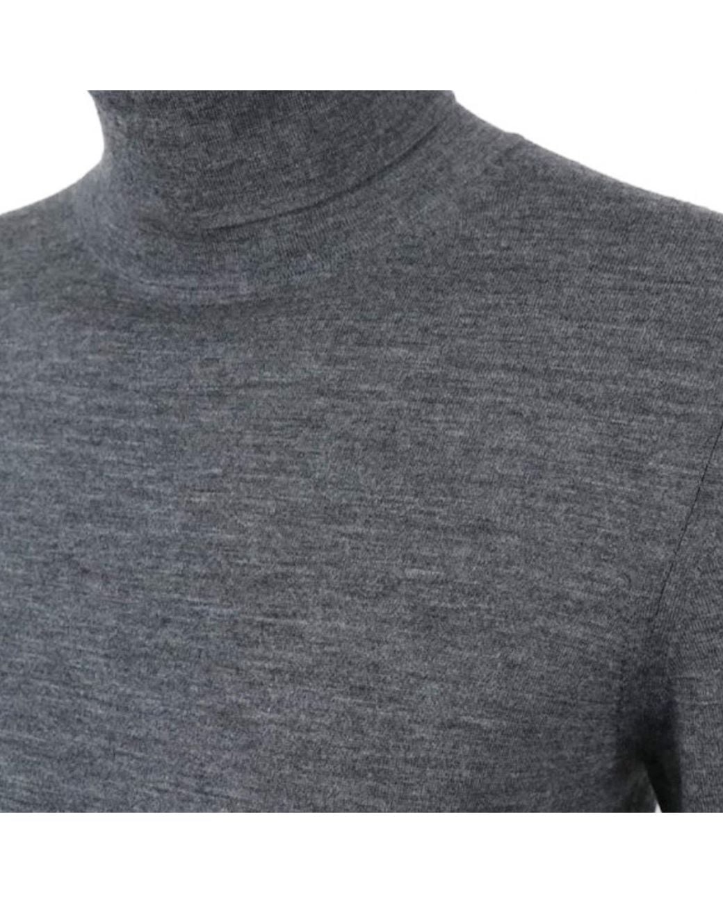 DAVID WEJ Blue Harry Wool Roll Neck Jumper – for men