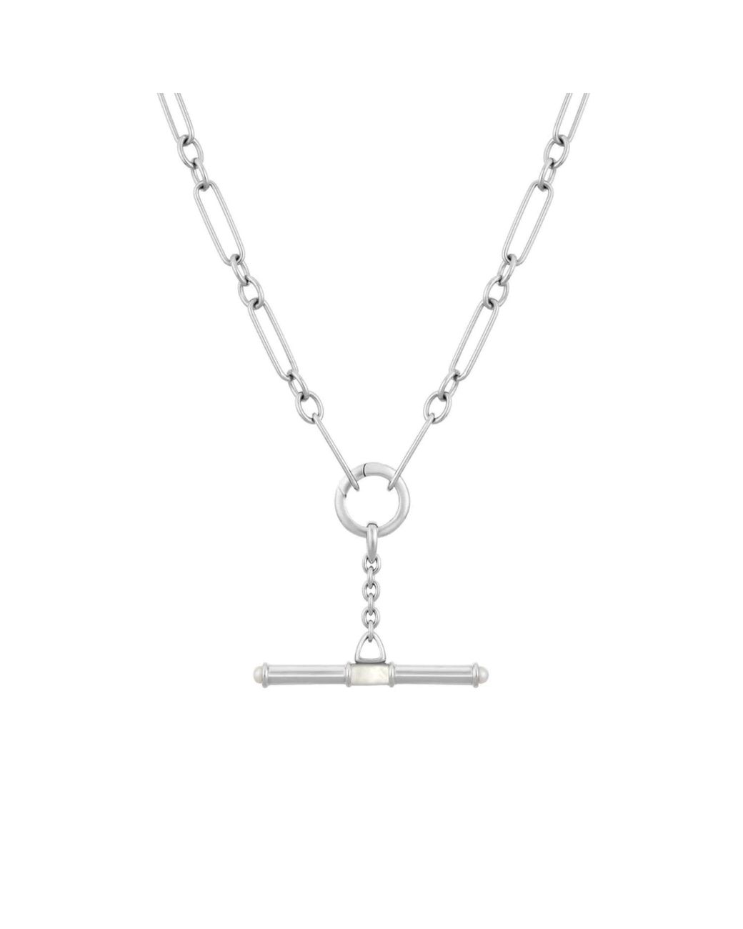 Dinny Hall Metallic Mother Of Pearl T-Bar Necklace