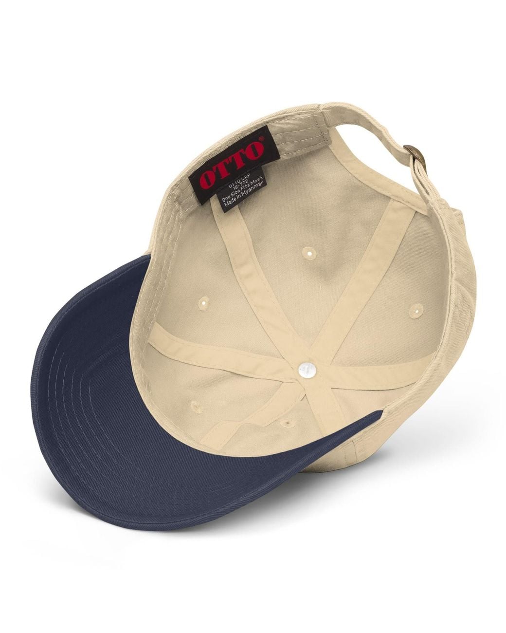 Anchor and Crew Blue Neutrals Natural & Sriracha Slogan Cotton Embroidered Cap