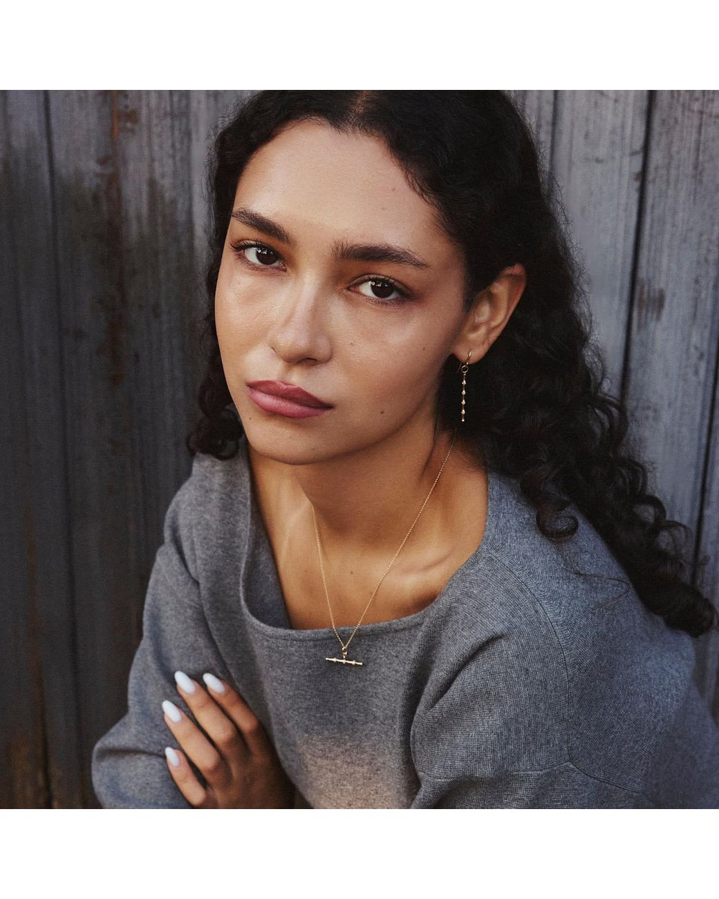 Jewelbird Metallic Diamond Bamboo Stick Earrings