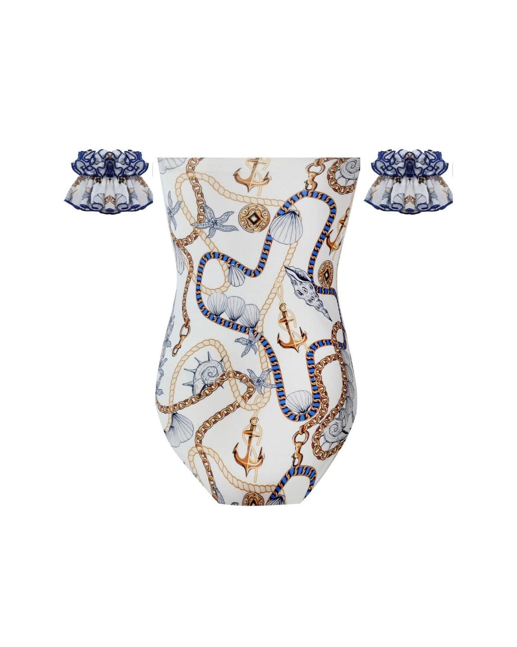 Nur Karaata Blue Marigold Tropezienne Swimsuit