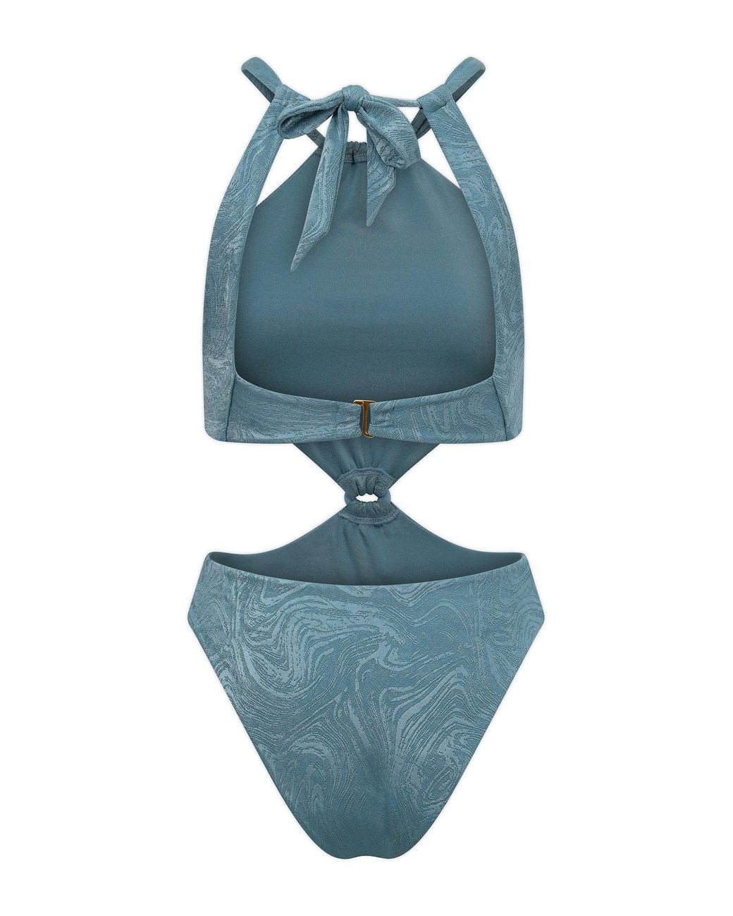 Baíah Blue Sirena Halter Swimsuit