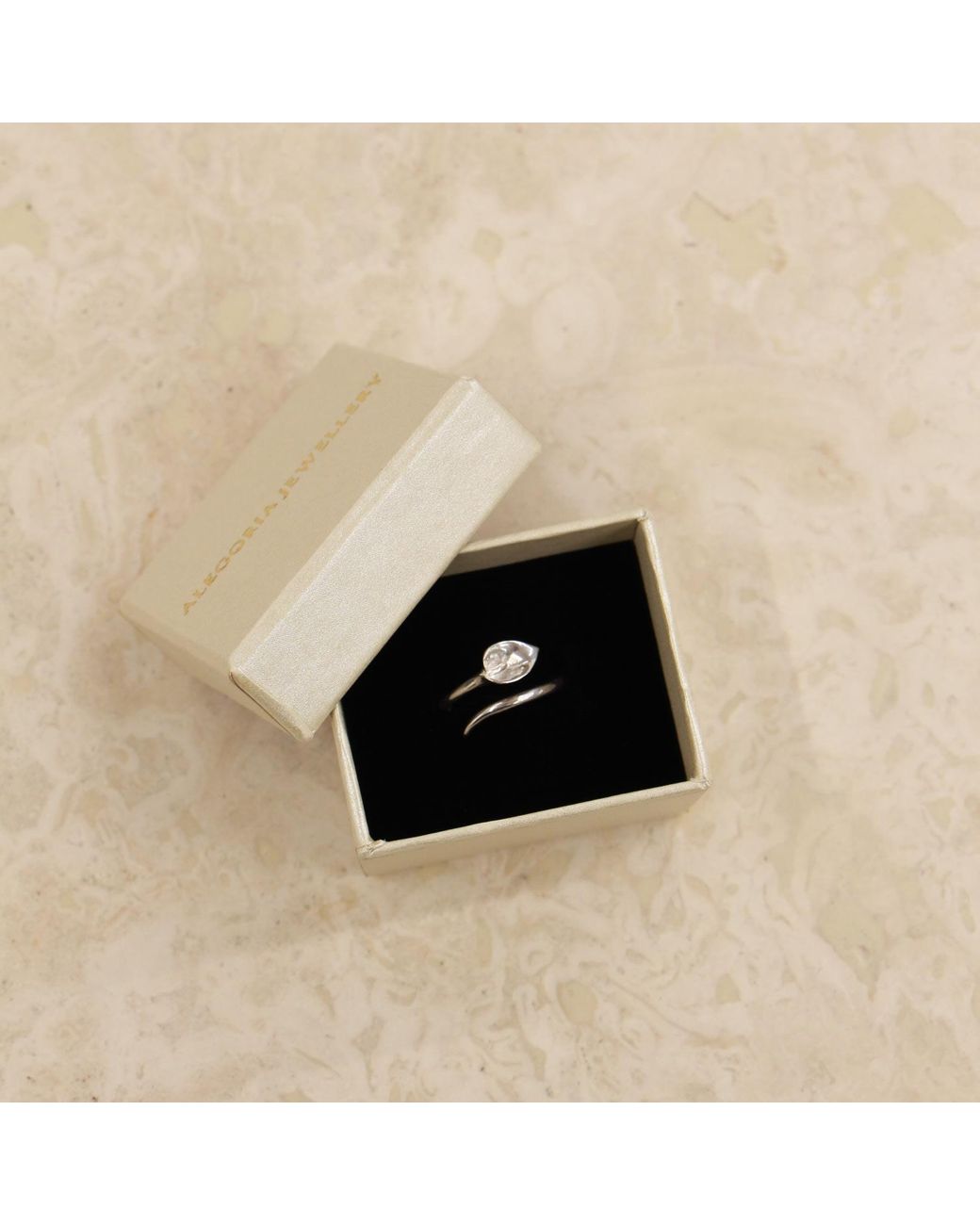 Agora Jewellery White Calla Ring