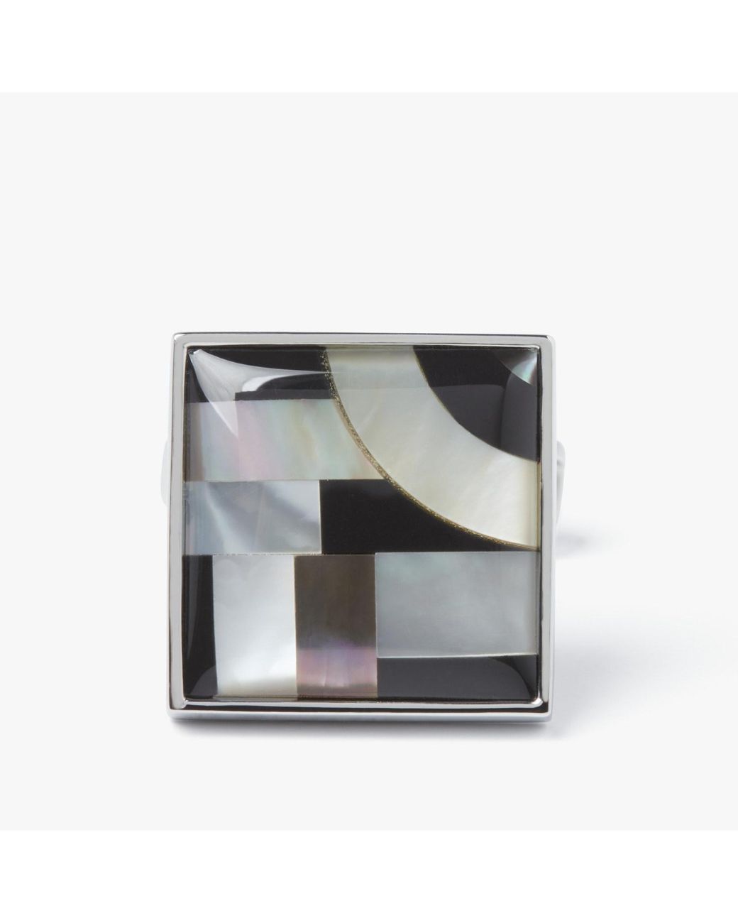 Simon Carter Metallic Bauhaus Lines Cufflink for men