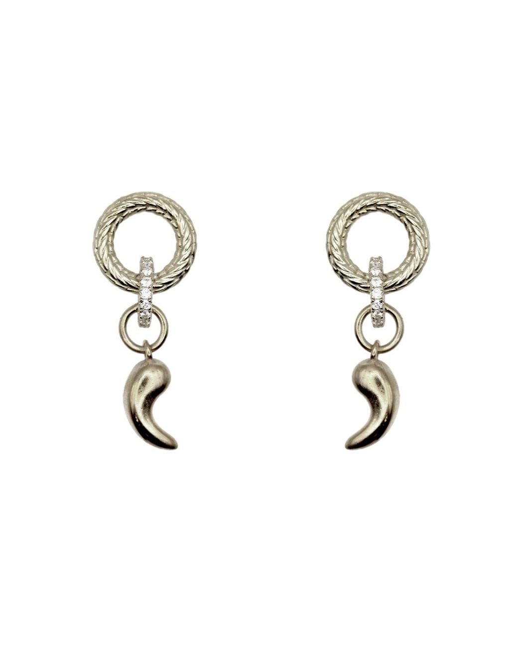 VicStoneNYC Fine Jewelry Metallic Gok Ock Design Diamond Dangle Earrings