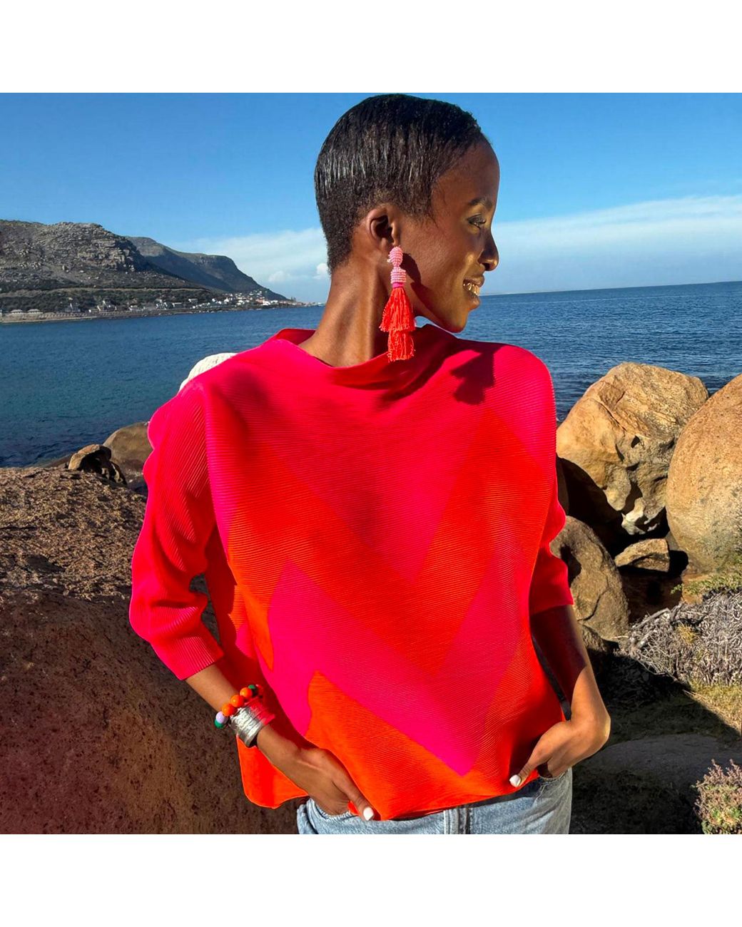 Beatrice von Tresckow Pink Zig Zag Jumper