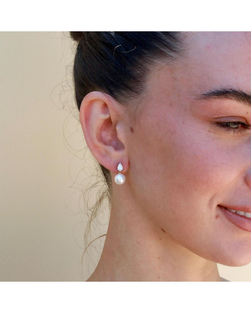 Kai Fine Jewelry Metallic Solid Lab Grown Diamond & Cultured Round Pearl Venus Tears Convertible Drop Earrings