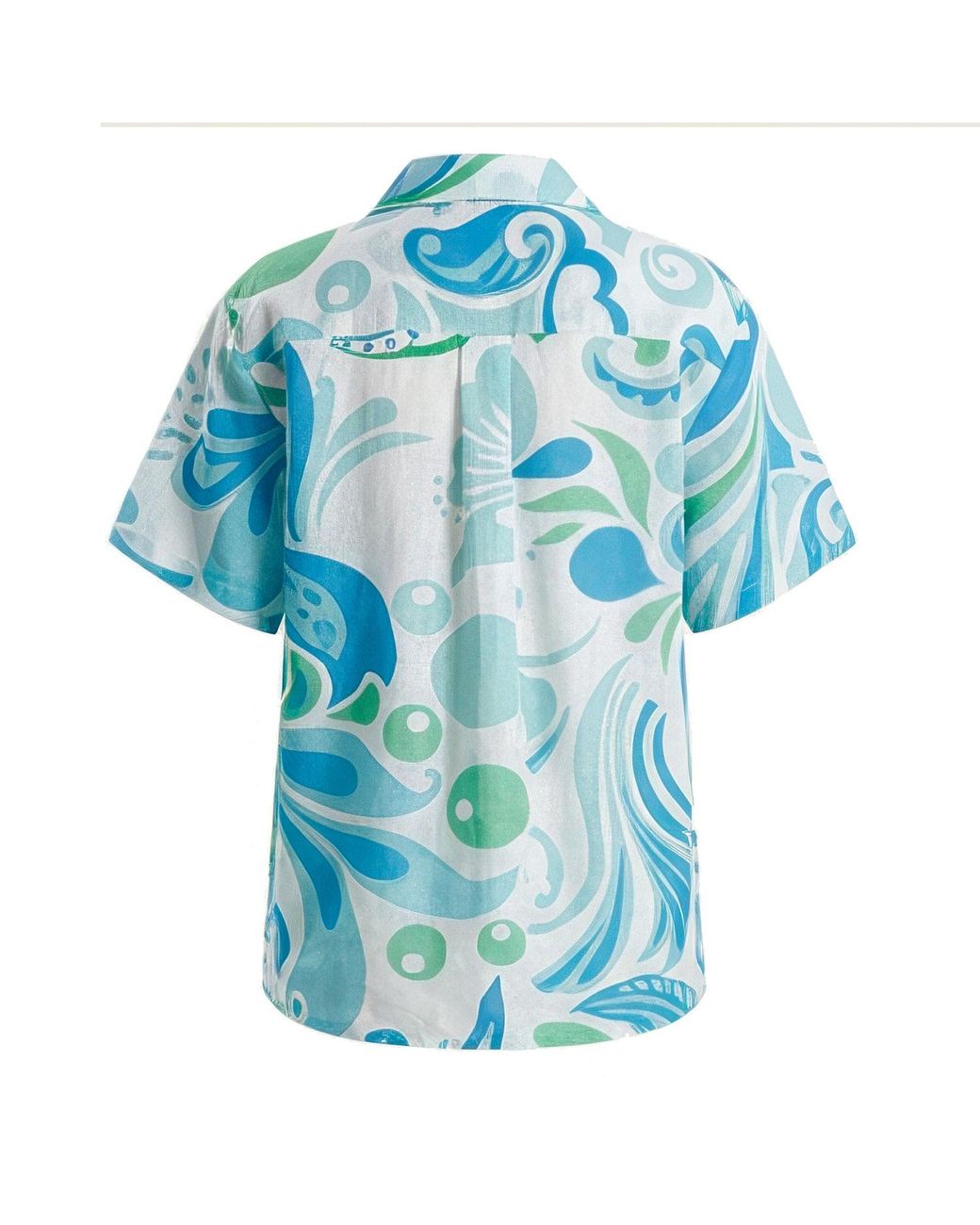 LOVEIST STORE Blue Venice Abstract Print Woven Resort Shirt
