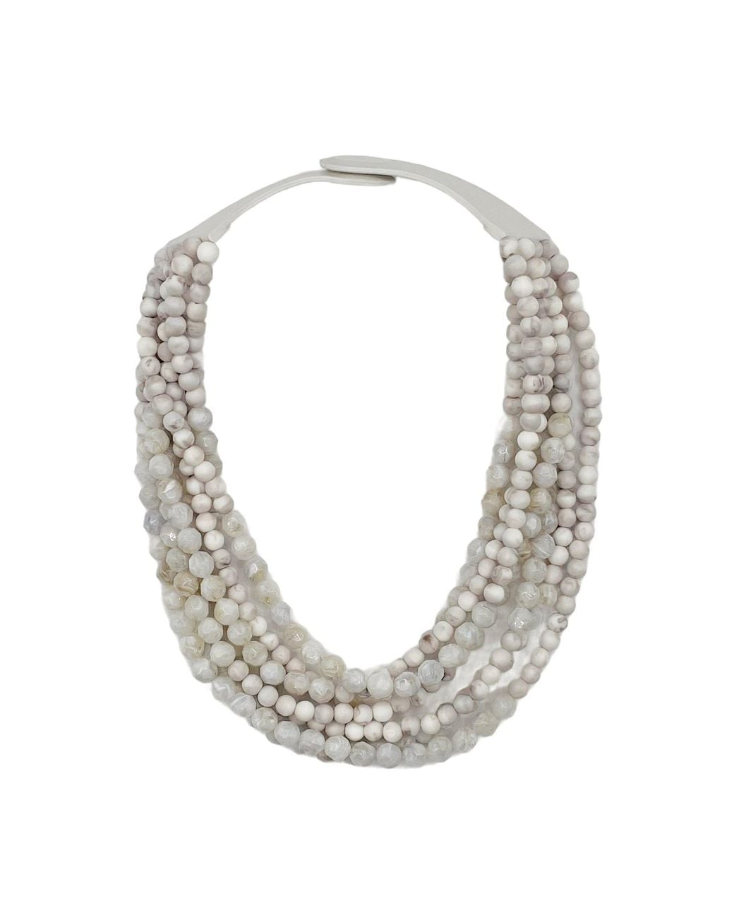 Fairchild Baldwin Metallic Helena Marble Stone Necklace