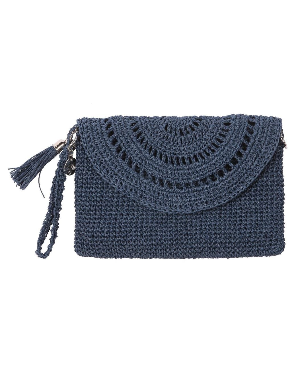 SJW BAGS LONDON Blue Grace Hand Crochet Bag
