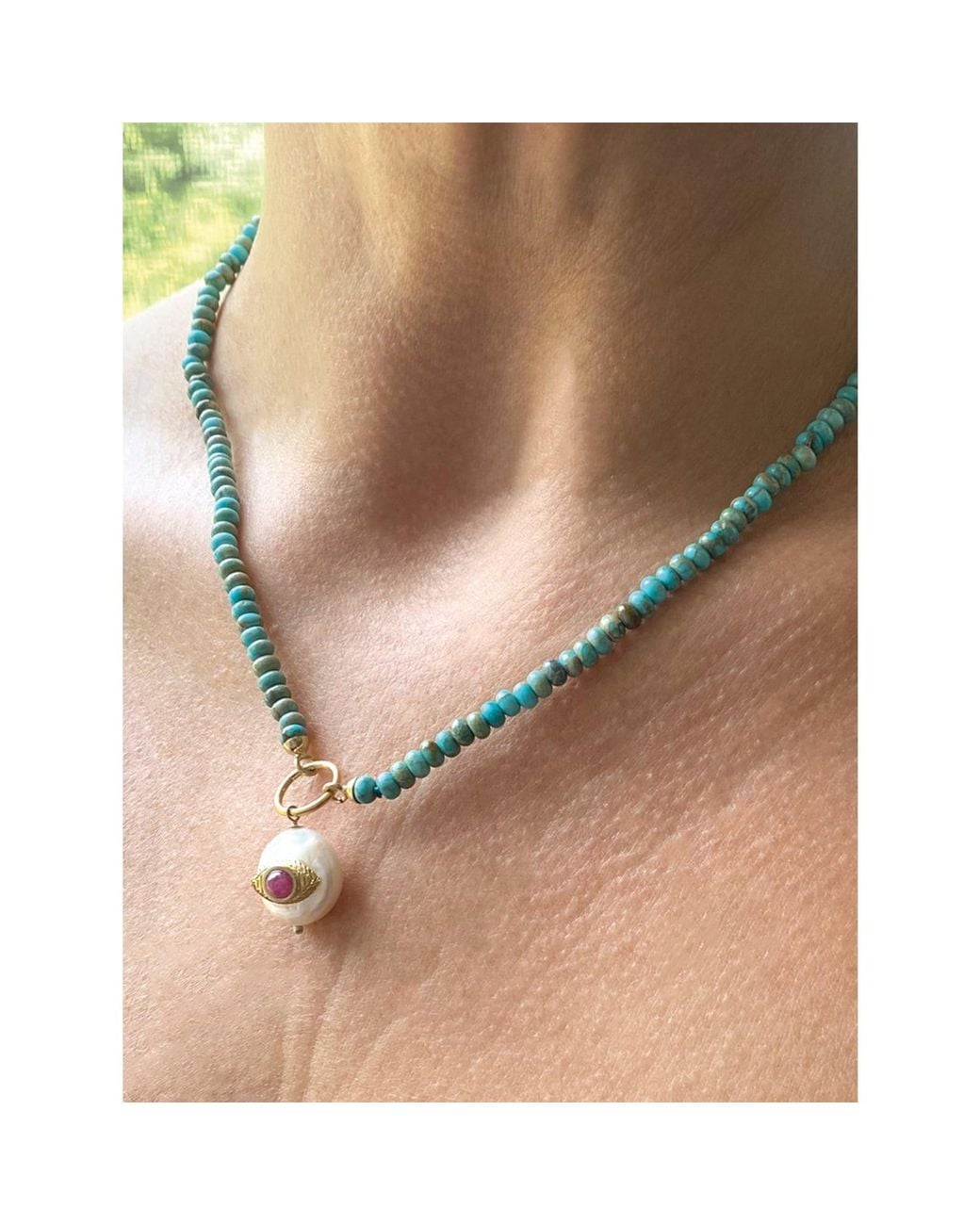 Vintouch Italy Blue Evil Eye Necklace