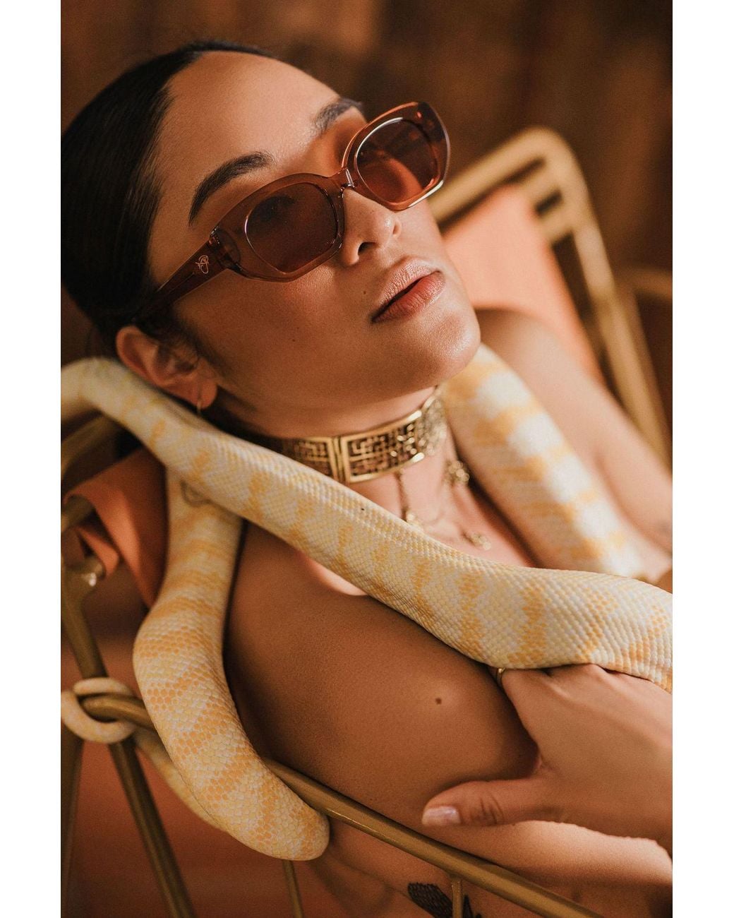We the Stars Brown Nefertiti Sunglasses