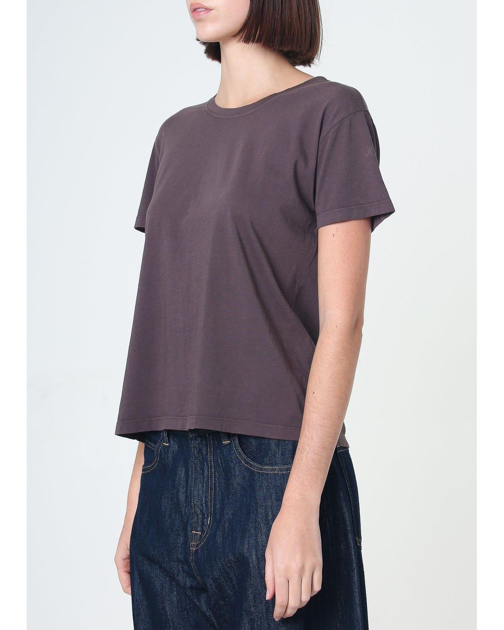 NOEND Purple Supima Cotton Crew Neck Tee