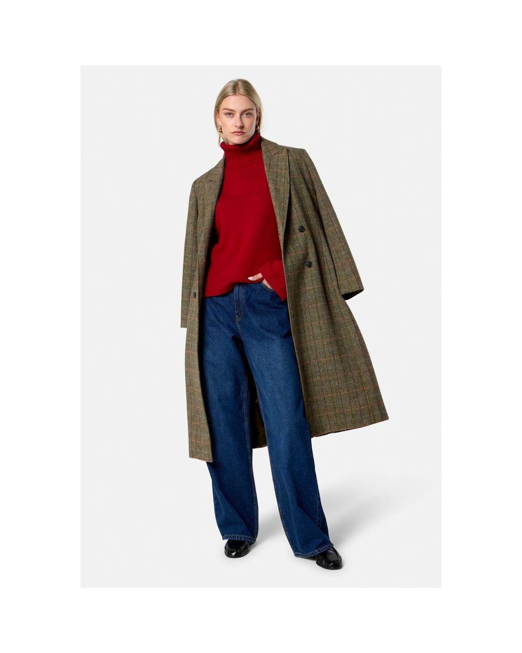 Helen Mcalinden Red Carol Chunky Ruby Cashmere Roll-Neck Sweater