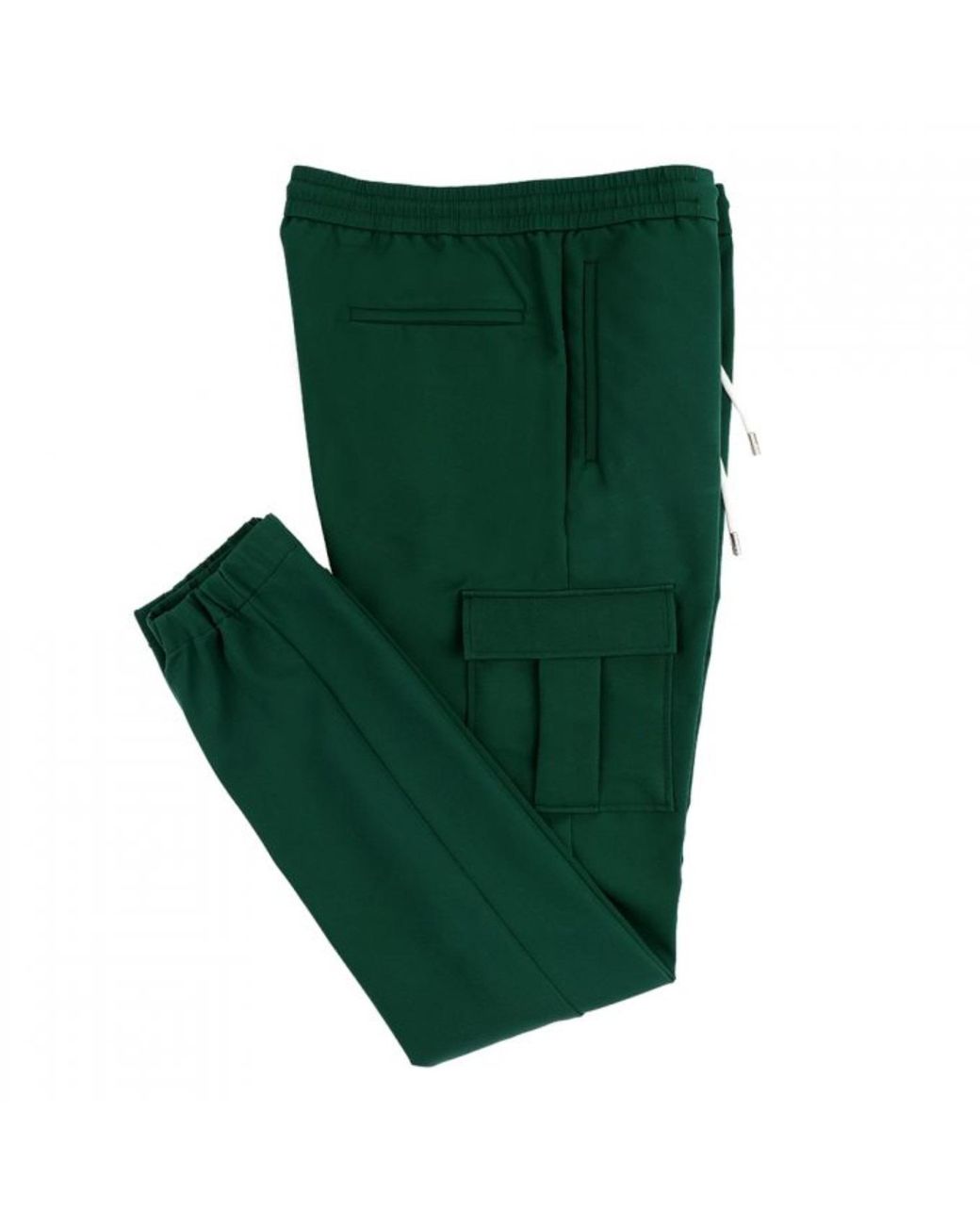 DAVID WEJ Green Ashford Drawstring Trousers With Cargo Pockets – for men