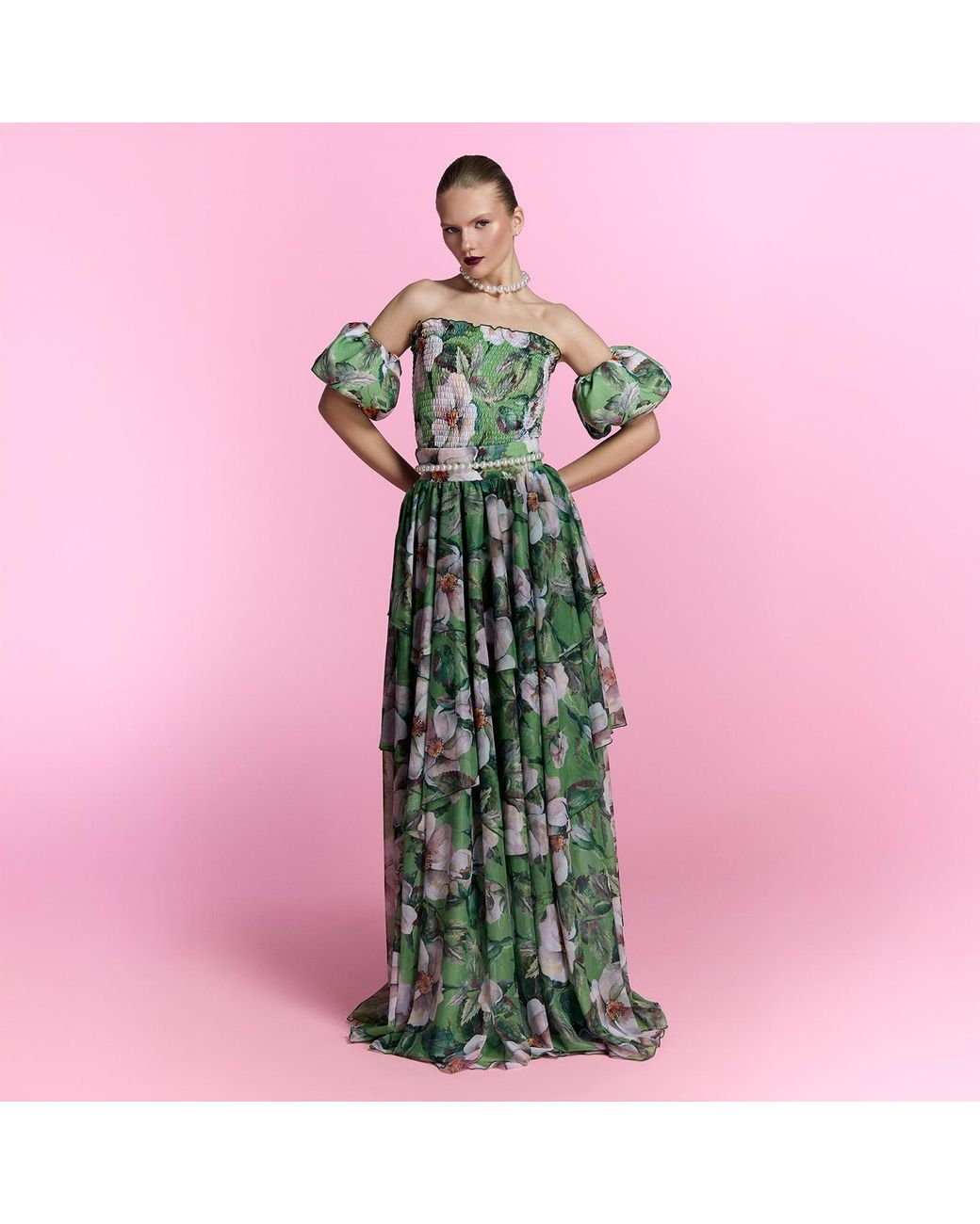 Nur Karaata Green Provence Poème Gown