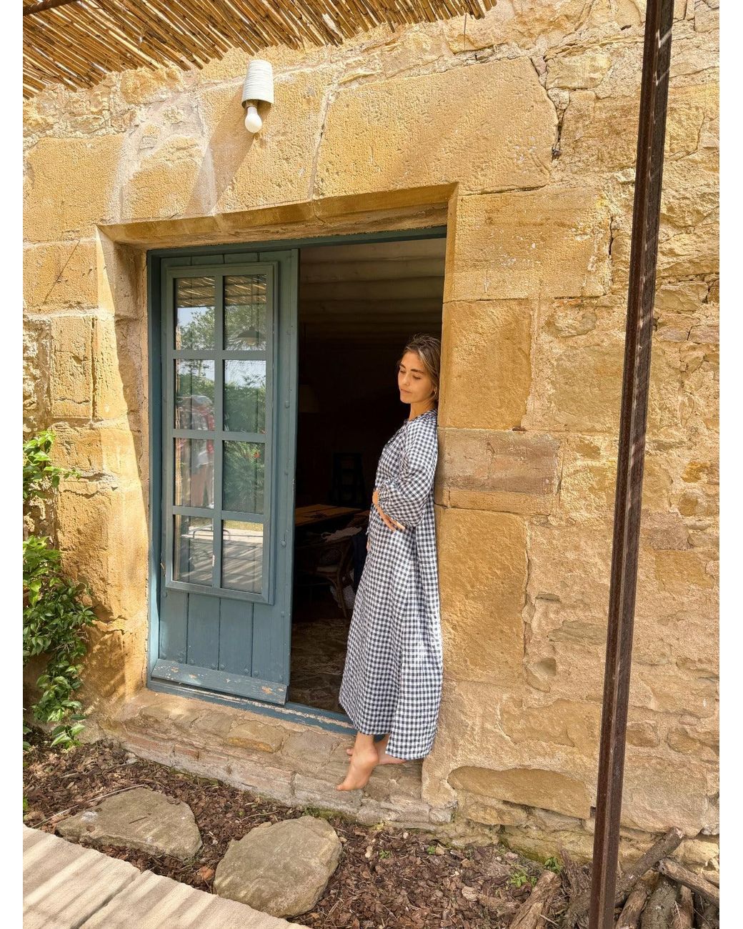 Mind Traveler Blue Matilde Gingham Dress