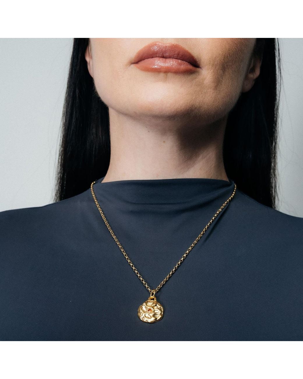 Moca Jewellery White Moon Gem Necklace