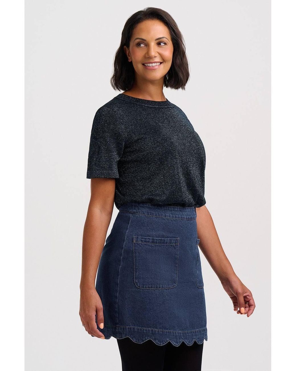 Sugarhill Black Ada Sparkly Knitted Top