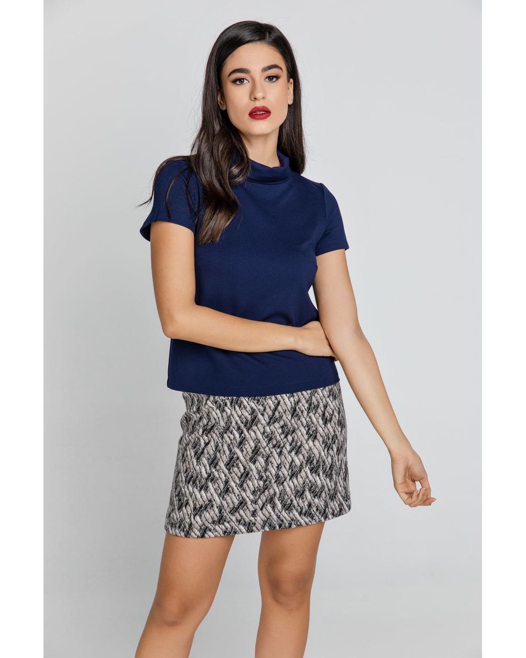 Conquista Blue Short Sleeve Top