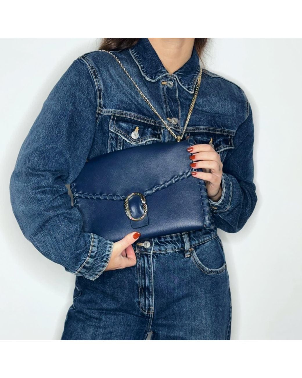 Ruj Heritage Blue Shoulder Bag Midnight
