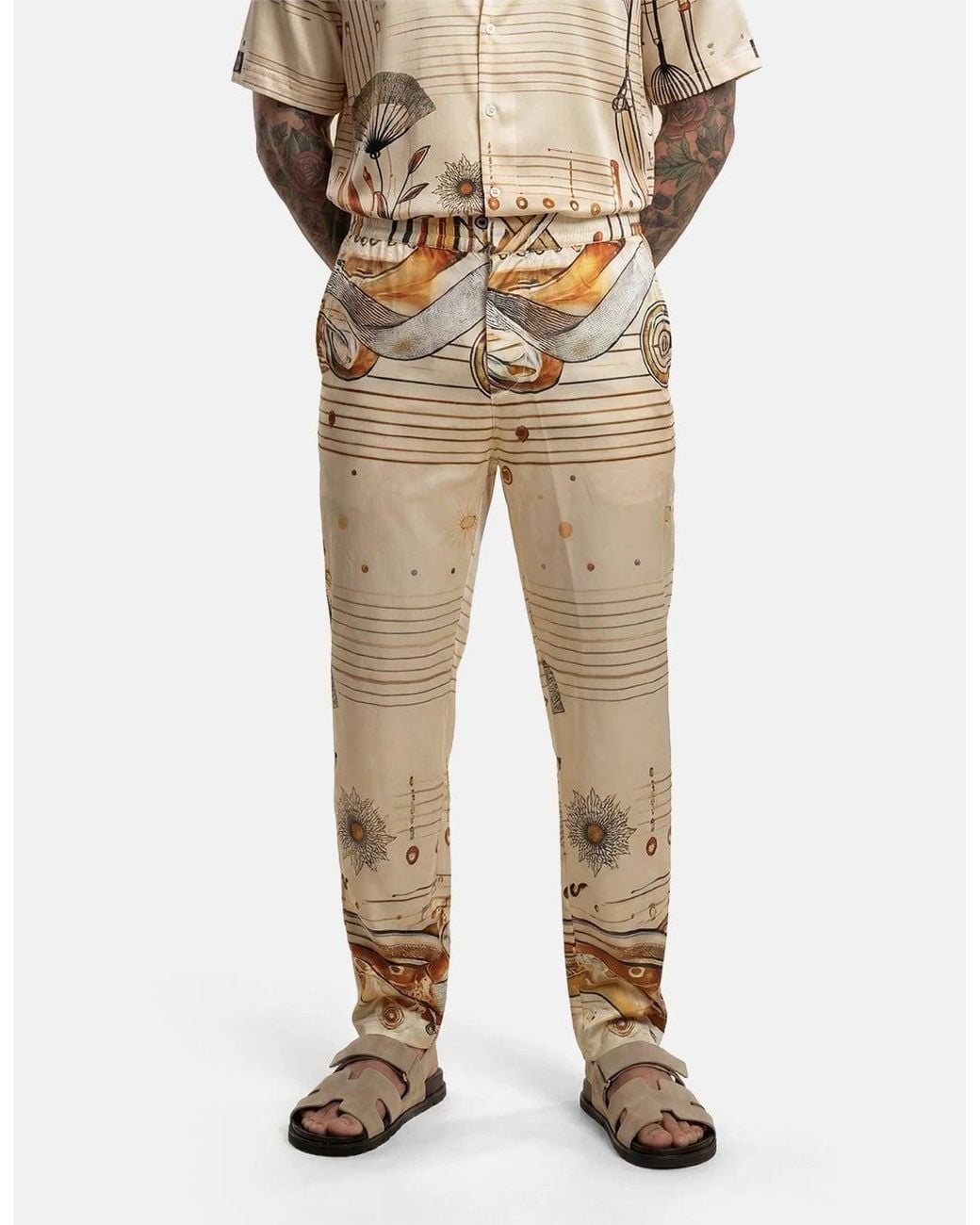 Hustle Natural Miami Baby Satin-Pants for men