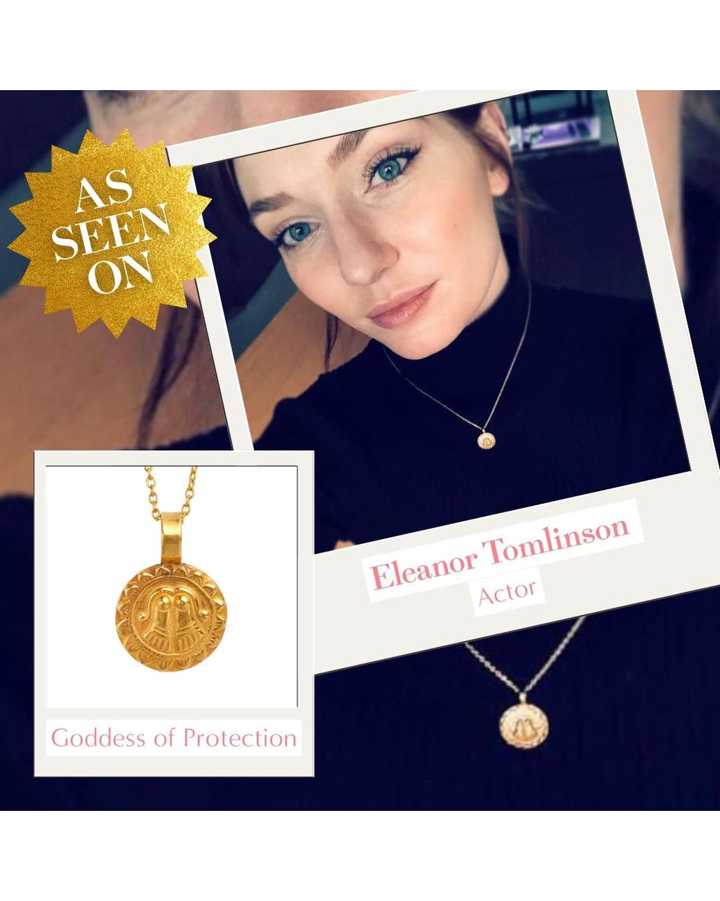 Goddess Charms Metallic Goddess Of Protection Charm Necklace