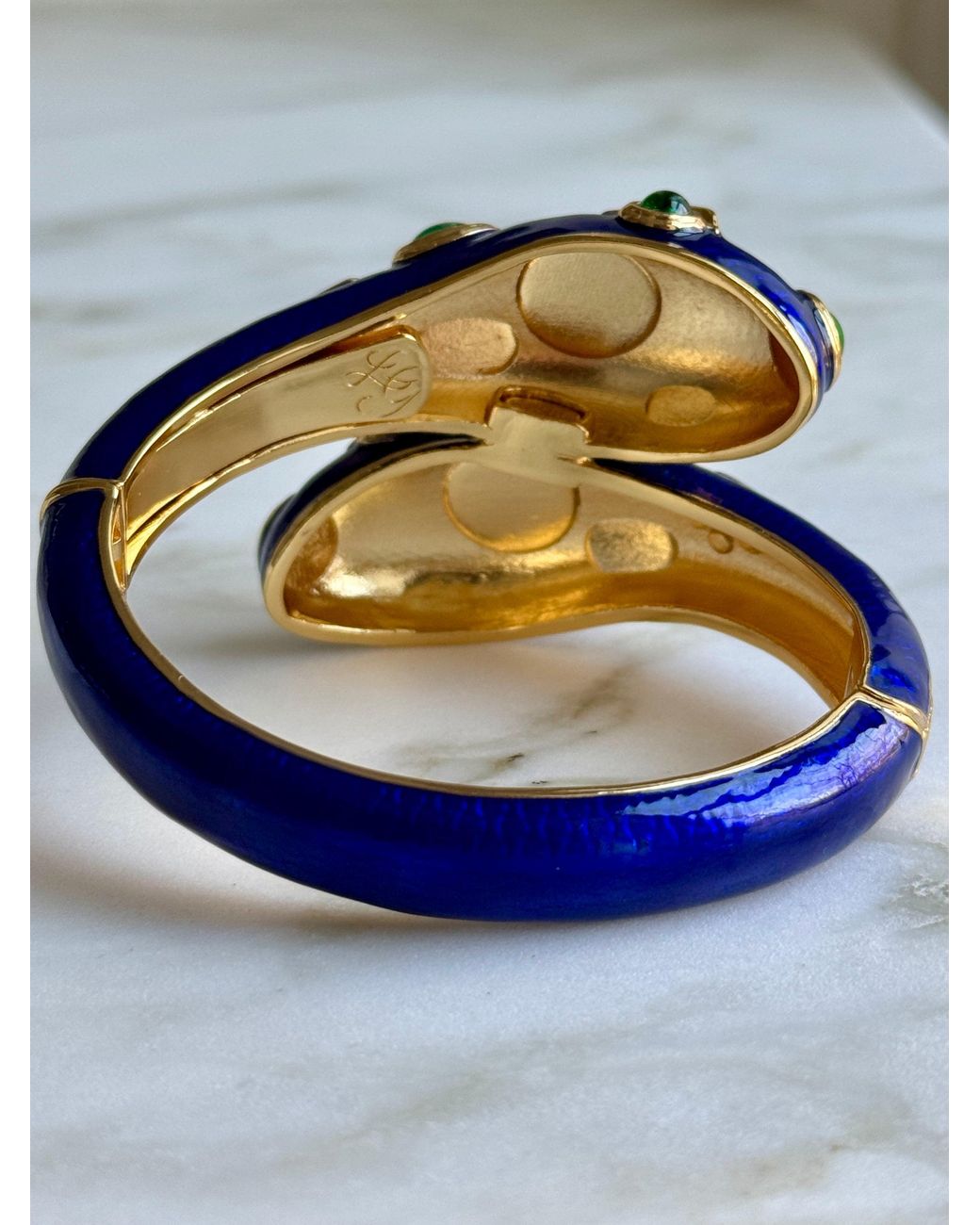 Laura Gray Blue Cobalt Double Headed Snake Bracelet