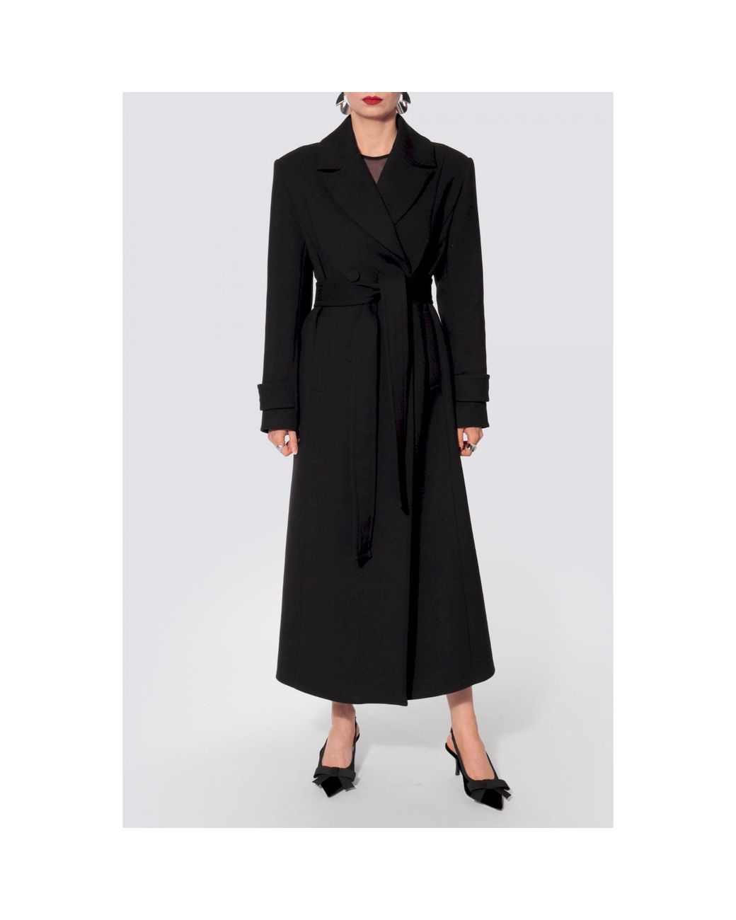 AGGI by HALEWSKI Black Cartney Maxi Coat