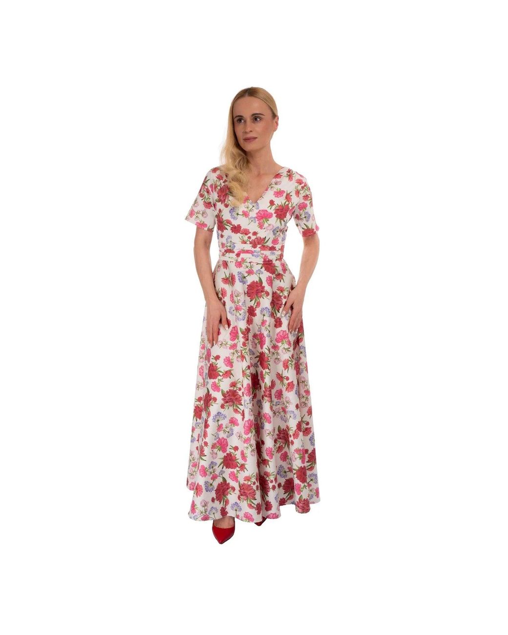 Sofia Tsereteli Red Blooming Blossom Belle Gown
