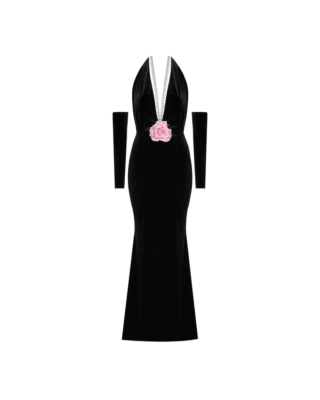 Nur Karaata Black Florence Bloom Dress